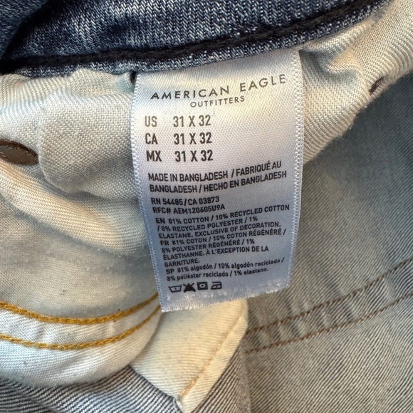Men’s AE American Eagle Airflex BOOTCUT faded blue JEANS 31 x 32 - Picture 6 of 6